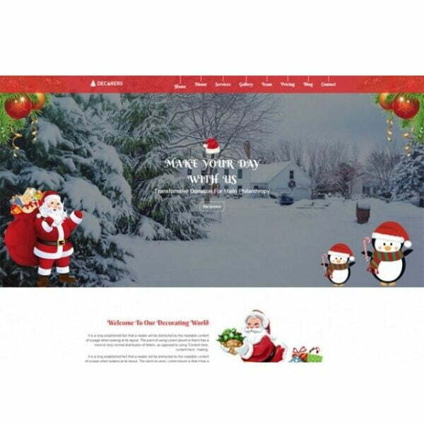 Christmas Decoration - HTML Template